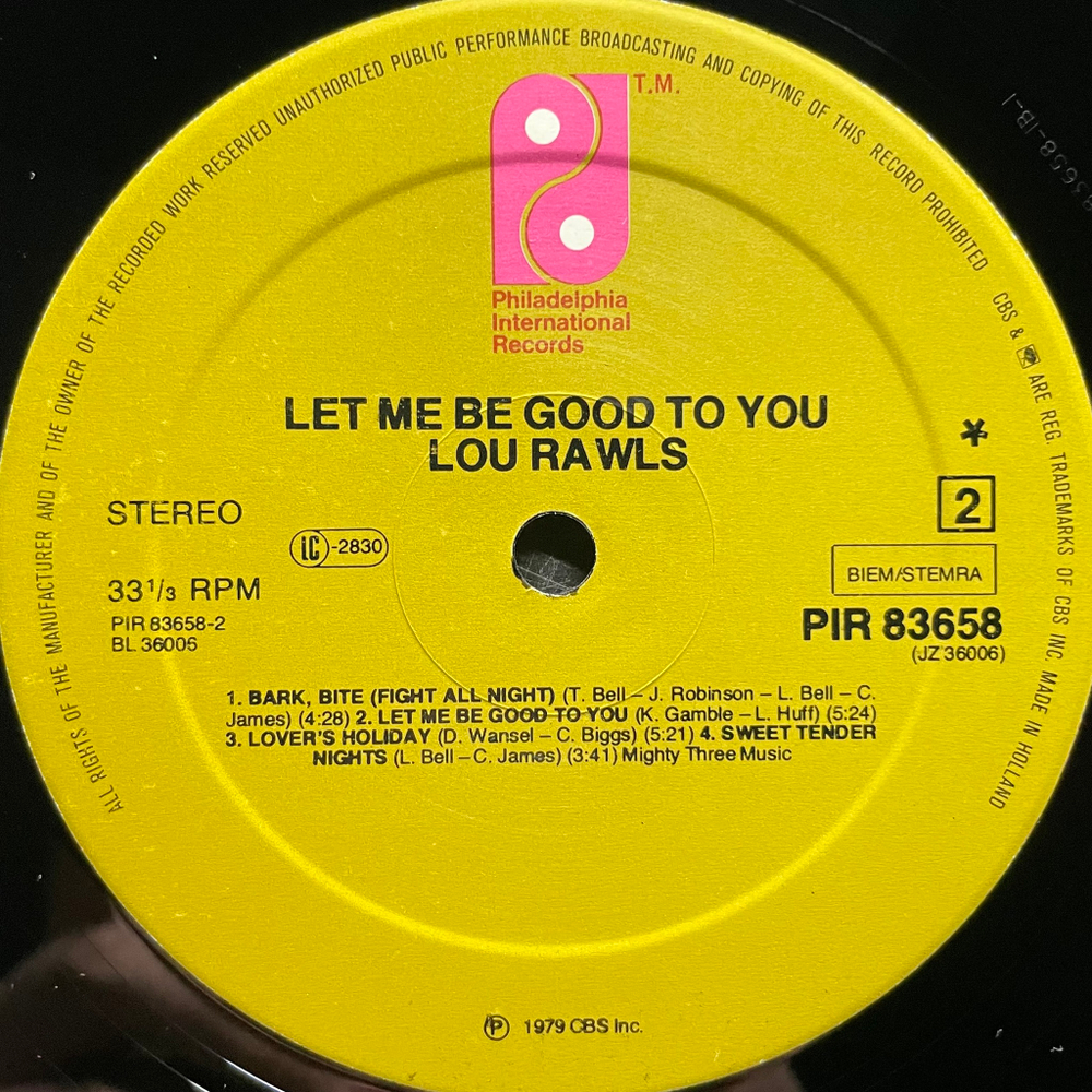 Lou Rawls ‎– Let Me Be Good To You (Голландия 1979г.)