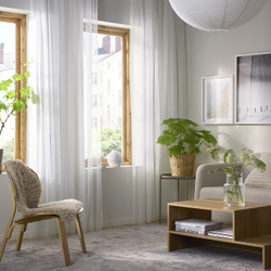IKEA LILL  (ИКЕА ЛИЛЛ)  -  Гардины, 1 пара - белый/на кулиске 280x300 см
