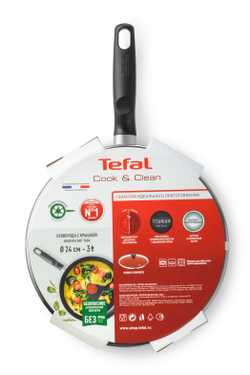 Сковорода с крышкой Tefal Cook&Clean 24 см 4233924