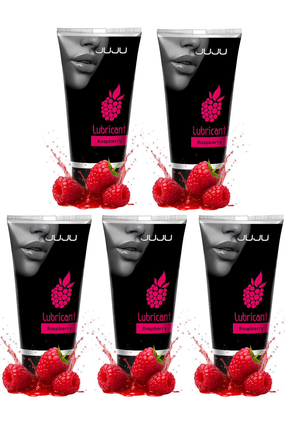 Сет съедобных лубрикантов JUJU Малина, 5х50ml 738JU