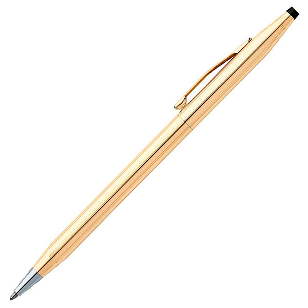 Черная шариковая ручка Cross Century Classic 10Karat Rolled Gold