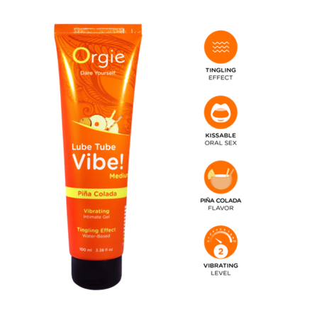 Лубрикант с эффектом вибрации ORGIE Vibe Medium Pina Colada, 100 мл