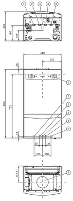 Котел газовый настенный Vaillant atmoTEC plus VU 200/5-5 (H-RU), одноконтурный, атмосферный 20 кВт