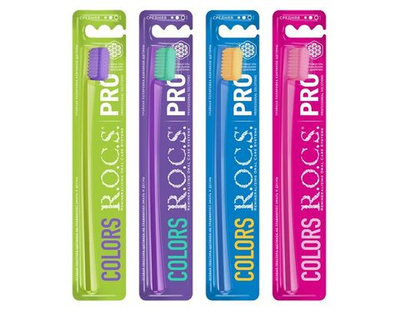 Зубная щетка ROCS PRO Colors средняя