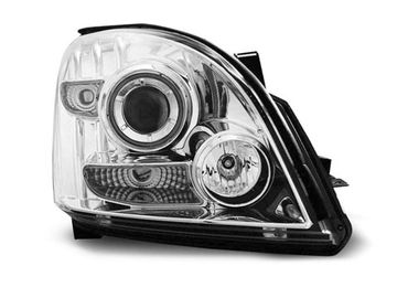 Передние фары angel eyes ccfl chrome для Toyota Land Cruiser Prado 120