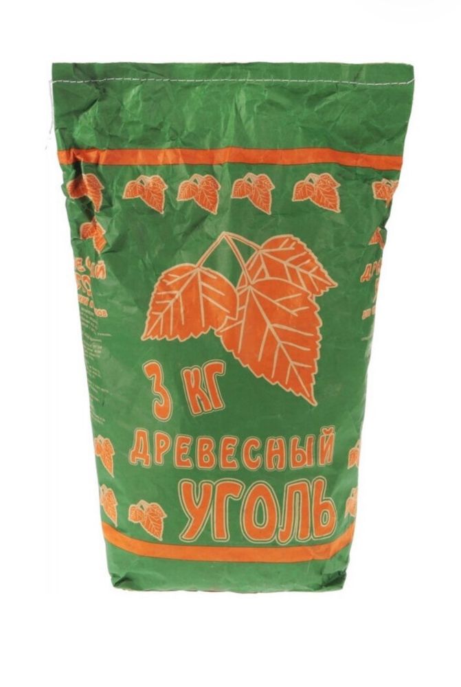 Уголь древесный 3 кг.