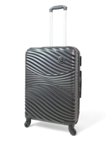 Средний чемодан Bon-Voyage Model Wave ABS, Черный, M+