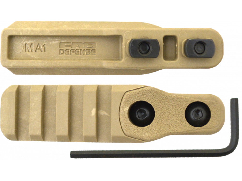 Полимерная планка Picatinny на M-LOK цевья Vanguard, 4 слота, бежевый, Fab Defense