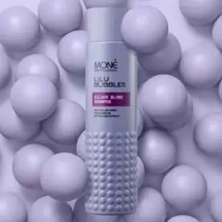 Шампунь для нейтрализации желтизны Mone Professional LILU BUBBLES SILVER BLOND SHAMPOO, 300 мл