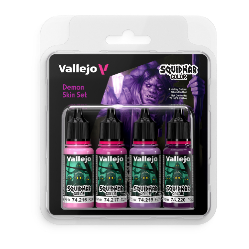 Vallejo Squidmar Color Demon Skin Set — набор для фантастической кожи, 4 × 18 мл (74.308)