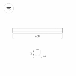 Светильник ALT-LARGO-600-15W Warm3000 (WH, 120 deg, 230V) (Arlight, IP65 Пластик, 5 лет) 052089