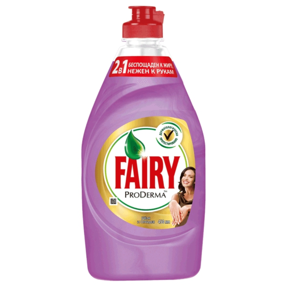 Средство для мытья посуды Fairy ProDerma Шелк и орхидея 650 мл