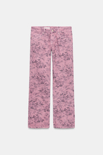 ДЖИНСЫ TRF WIDE-LEG С НИЗКОЙ ПОСАДКОЙ И ЦВЕТОЧНЫМ ПРИНТОМ — ZARA