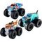 Hot Wheels Monster Trucks масштаб 1:43 2023, микс из 4 автомобилей с панелью и звуками, 4 шт.