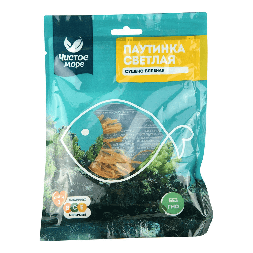 Кальмар паутинка "Светлая" суш-вялен "Чистое Море" 40г (25шт)
