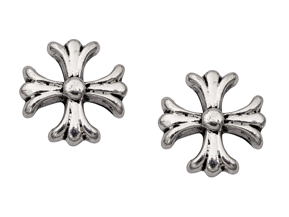 Серьги-гвоздики "Крест.Chrome Hearts"," 11,5мм