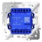 Проходной переключатель двухклавишный с подсветкой Voltum S70 Кашемир VLS020403