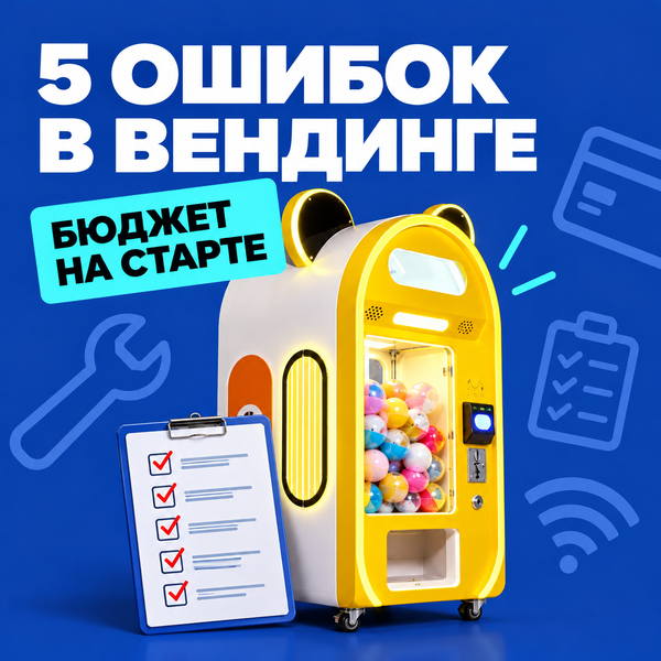 Топ-5 фатальных ошибок в вендинге. Как не слить бюджет на старте Топ-5 фатальных ошибок в вендинге. Как не слить бюджет на старте