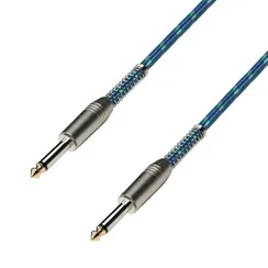 Adam Hall K3IPP0900VINTAGE - кабель инструментальный в оплетке, TRS (jack) 6,3 mm mono - TRS (jack)