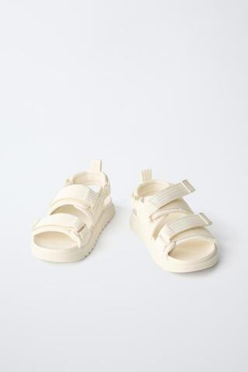 ZARA ТЕХНИЧНЫЕ САНДАЛИИ, ЭКРЮ