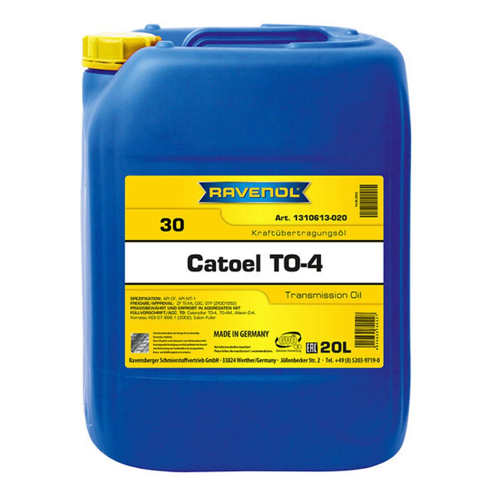 Трансмиссионное масло RAVENOL Catoel TO-4 SAE 30W(20 л) Трансмиссионное масло RAVENOL Catoel TO-4 SAE 30W(20 л)