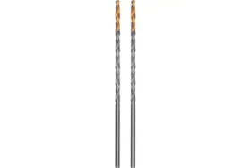 Сверло спиральное по металлу 3.5x112 мм, Р6М5, Golden Tip, удлиненное, 2 шт Denzel 718248