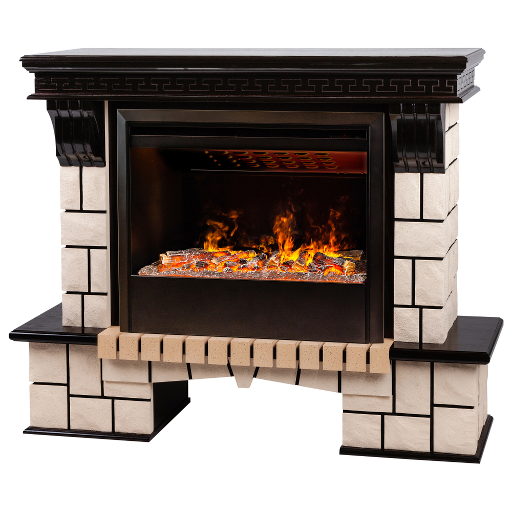 Каминокомплект Real Flame Stone 26 AO с очагом 3D Helios 26 SBG