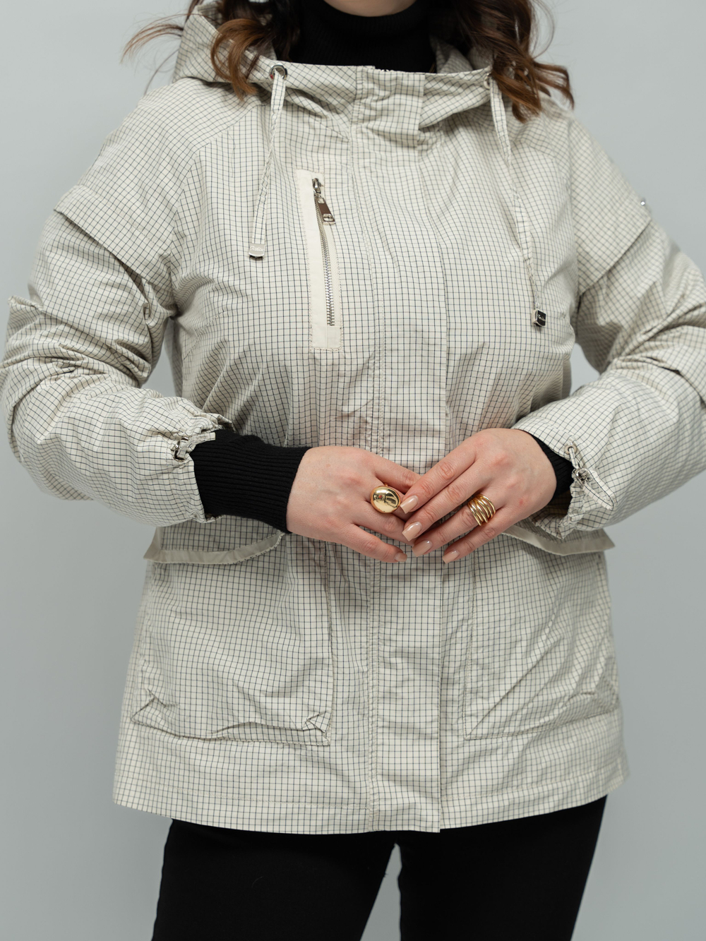ветровка женская демисезонная весна осень с капюшоном короткая большие размеры