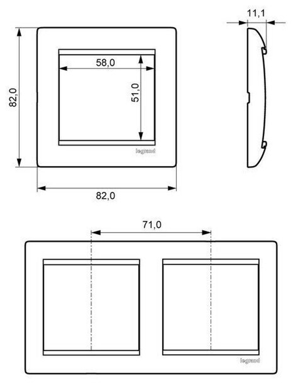 Рамка 2п Legrand 774452 Valena 5 шт