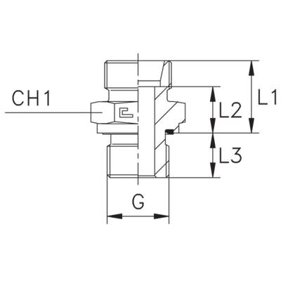 Штуцер FE DL08 BSP 1/2 (корпус)