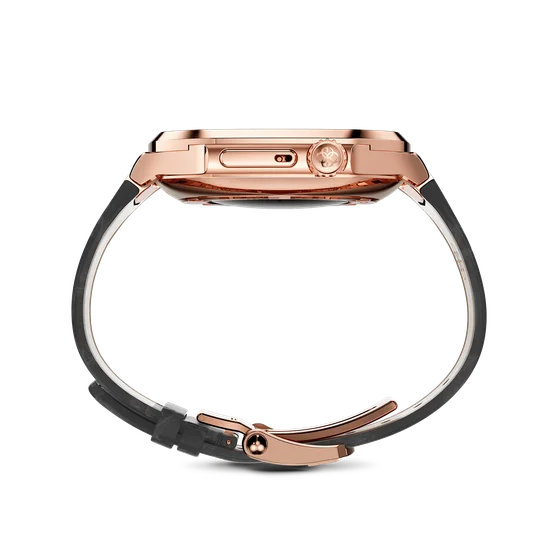 Корпус для Apple Watch ROL45 - Розовое золото/Натуральная кожа