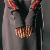 Платье-худи "Тринити" серое женское