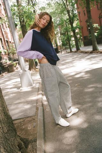 БРЮКИ В КЛЕТКУ С ЭЛАСТИЧНЫМ ПОЯСОМ — ZARA