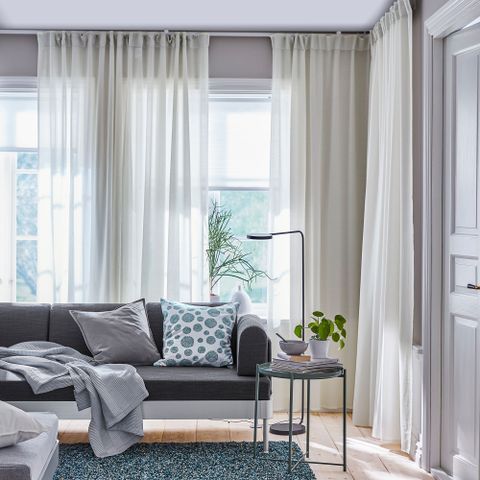 Комплект штор IKEA HILJA (ХИЛЬЯ), Белый, 145x250 см, 2 шт