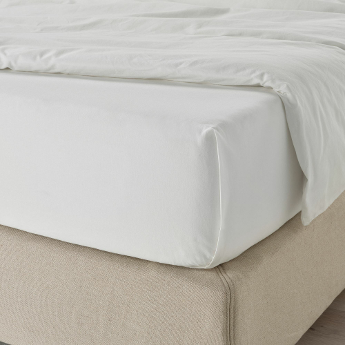 Простыня IKEA DVALA (ДВАЛА), Белый, 150х260 см
