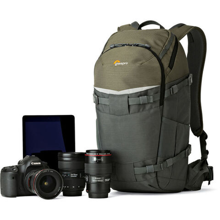 Рюкзак Lowepro Flipside Trek BP 350 AW серый/темно-зеленый для фототехники