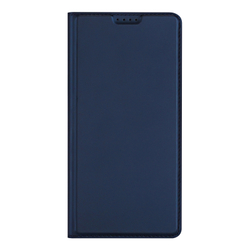 Чехол книжка из кожи синего цвета для OnePlus Nord CE3 и OPPO K11, серия Skin Pro Series от Dux Ducis