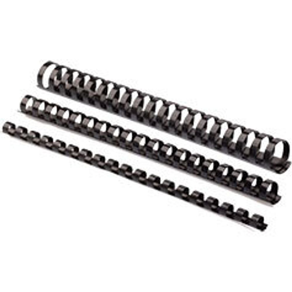 Пружины для переплета пластиковые Fellowes®, 16 мм., (101-120 листов), 100 шт.,  21 кольцо, черные.