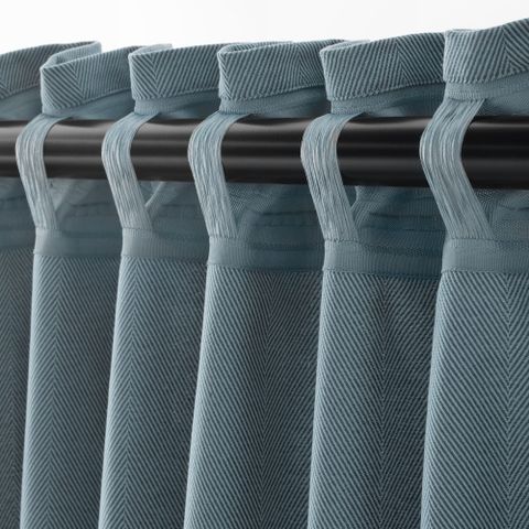 Комплект штор IKEA TIBAST (ТИБАСТ), Голубой, 145x250 см, 2 шт