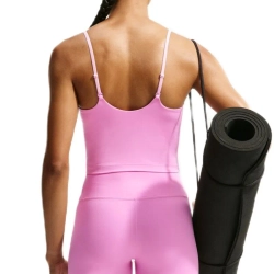 Женский топ теннисный Nike One Medium Support Padded Adjustable Sports - pink rise