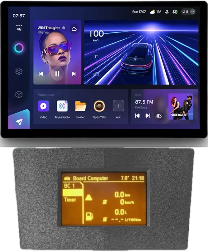Магнитола для Opel Astra H (перенос БК вниз, серая) - Teyes CC3-2K монитор 13", QLED+2K, Android 10, Быстрая, 4G SIM-слот, CarPlay