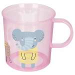 КРУЖКА ДЕТСКАЯ С ДЕКОРОМ И НЕСКОЛЬЗЯЩИМ ДНОМ 200МЛ (Розовый)
