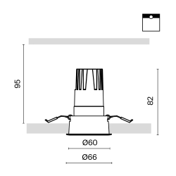 Встраиваемый светильник Technical DL123-10W-3K-B