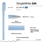 Ручка гелевая 0,5 мм, чёрная "SimpleWrite ZEFIR" (Bruno Visconti)
