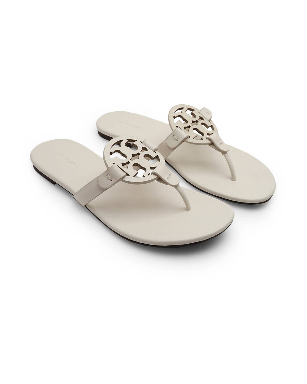 кожаное вьетнамки miller TORY BURCH - кремовый(90582)