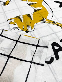 Пододеяльник бязь Сказка "Yogacat/Торино" 2-спальный на молнии 175x215 см