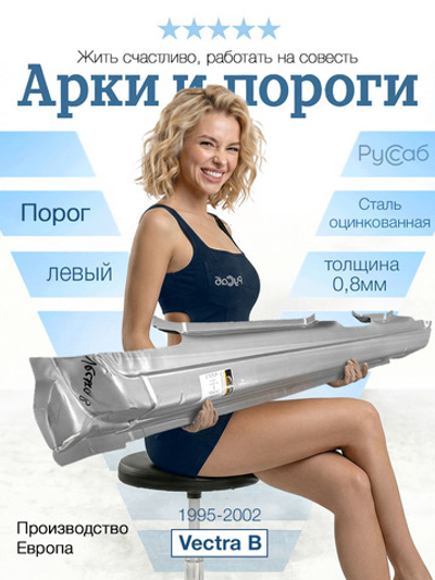 Порог левый Opel Vectra B 1995-2002 (Potrykus)