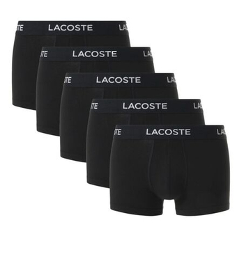 Мужские спортивные боксеры Lacoste Cotton Jersey Trunks 5P - черный
