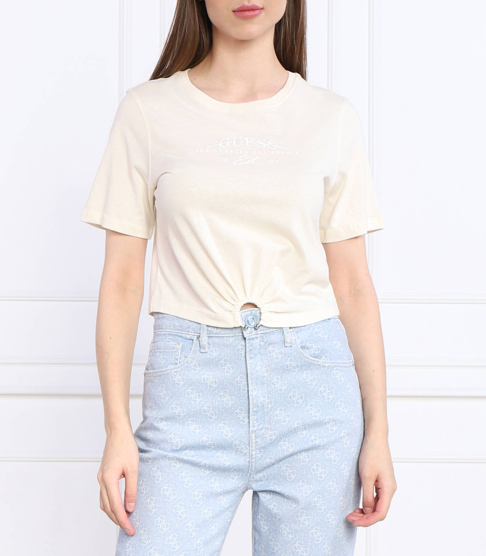 футболка ss rn piercing GUESS - экрю(W3GI23 JA914)