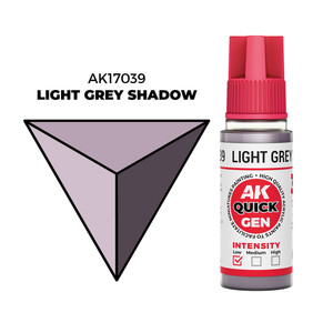 AK Interactive Light Grey Shadow Quick Gen - контрастная акриловая краска, 18 мл